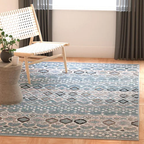 Miniatura 55 de SAFAVIEH Amsterdam Collection Alfombra Decorativa - 2.3 pies x 4 pies, Negro & Multi, Diseño Marroquí Bohemio, Sin Desprendimiento y Fácil Cuidado