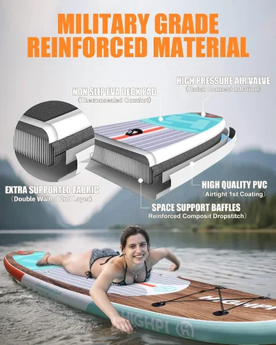 Miniatura 3 de Inflatable Stand Up Paddle Board for Youth and Adults – Wide Sup with Premium Accessories, Blow Up Paddleboard for Surfing, Fishing, Yoga & More