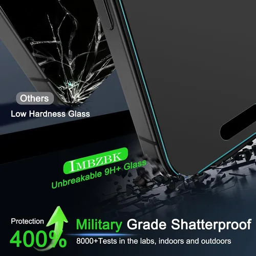 Miniatura 5 de IMBZBK [Eliminación automática de polvo] Paquete de 3 protectores de pantalla mate para iPhone 17 Pro Max [grado militar] accesorios, película 17