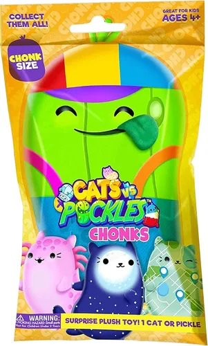 Cats vs Pickles Chonks - 1 bolsa misteriosa con peluche supersuave relleno de 6 pulgadas Colecciónalos como mascotas de escritorio, juguetes para la