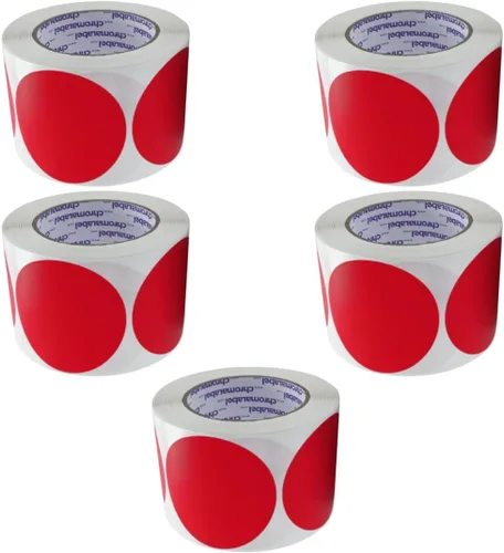 Miniatura 5 de ChromaLabel Etiquetas adhesivas circulares de 3 pulgadas, etiquetas adhesivas redondas de alta visibilidad, puntos adhesivos extraíbles, 500