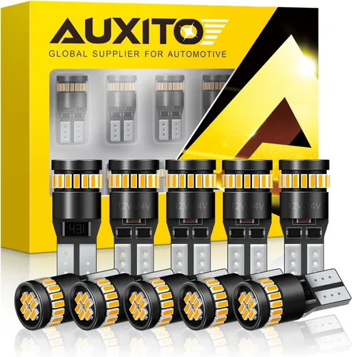 Bombillas LED superbrillantes tamaño 194 Auxito; 168, 2825, W5W, T10, cuña 24, conjunto de chips 3014 SMD, bombillas LED de repuesto sin errores