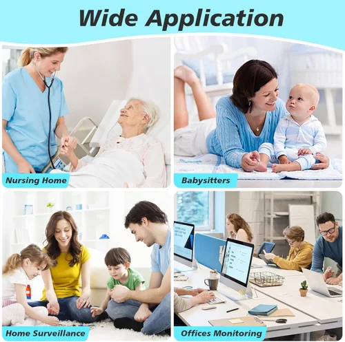 Miniatura 4 de Cámara WiFi interior estilo reloj digital 1080P HD - Visión nocturna, colocación visible de escritorio para bebé mascota anciana monitoreo