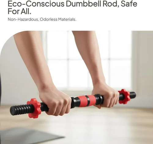 Miniatura 6 de DYNWAVE Juego de 2 mancuernas con mango de mancuernas, resistentes con 4 collares para entrenamiento de fuerza, accesorio de gimnasio
