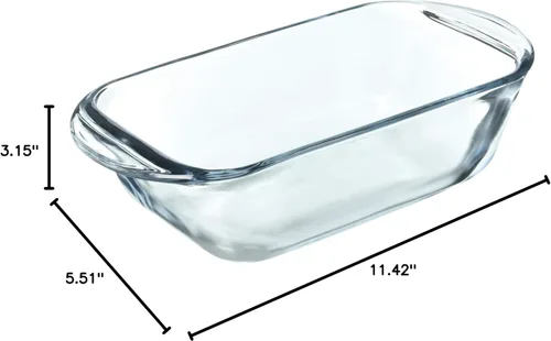 Miniatura 3 de Anchor Hocking Plato para hornear de vidrio de 1.5 cuartos de galón, juego de 2