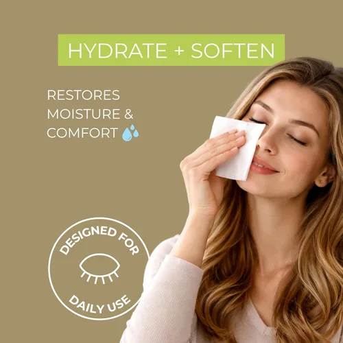 Miniatura 3 de NOVEHA 60 toallitas para párpados y pestañas de árbol de té y aceite de coco, para demodex, blefaritis y picazón en los ojos, toallitas de pestañas