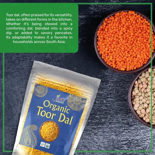 Miniatura 3 de Jiva Organic Toor Dal Kori, Unoily, Madhi Bolsa de 4 libras, guisantes indios de paloma partidos, sin OMG, vegano