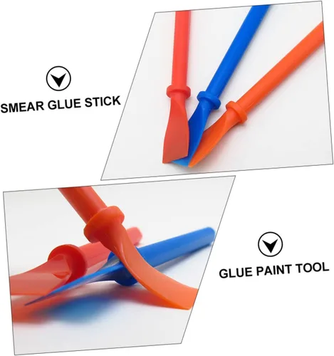 Miniatura 9 de EXCEART 2 Unidades Pp Copolímero mano pegamento herramienta de pintura pegamento frotis aplicador cepillo para manualidades de bricolaje 6 unids*2