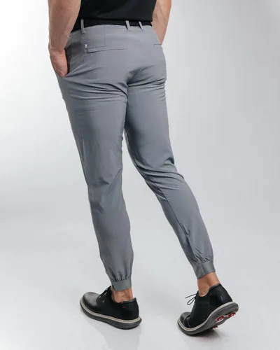 Miniatura 4 de Primo Pantalón deportivo de golf, ligero elástico en cuatro direcciones, 4 bolsillos, cintura interior de gel, tobillos con cremallera elástica