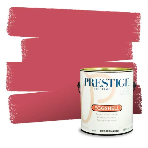 Miniatura 602 de Prestige Paints Pintura exterior e imprimación en uno, 1 galón, plano, coincidencia comparable de Valspar* Amber Rose*