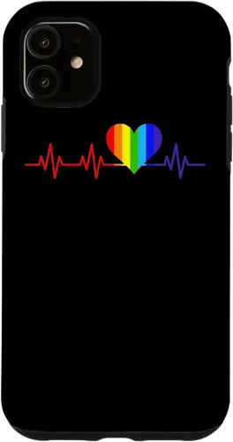 Miniatura 8 de iPhone SE (2020) / 7 / 8 Gay Heartbeat Pride Flag Gift And Queer LGBTQ Rainbow Estuche de regalo