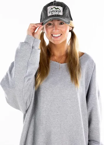 Miniatura 6 de Funky Junque Gorra de béisbol unisex con parche vintage envejecido, para papá