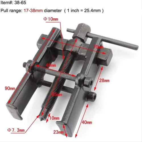 Miniatura 5 de Juego de remoción de rodamientos con dos patas, Auto, Negro