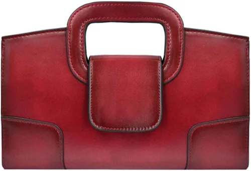 Miniatura 38 de ZLMBAGUS - Bolso de mano para mujer, diseño vintage con solapa y asa, de piel sintética, para llevar al hombro