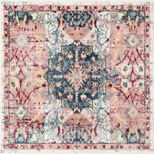 Miniatura 17 de Unique Loom Sumter Collection - Alfombra Aiken (2 x 6 pies, color rosa y azul)
