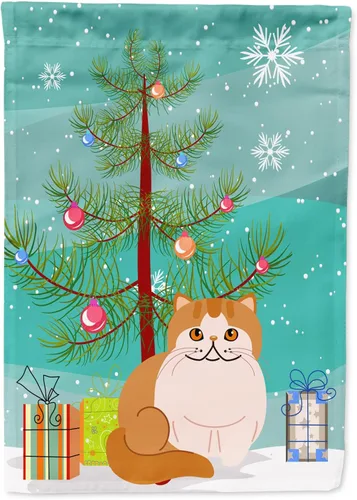 Miniatura 30 de Caroline's Treasures BB4411GF Bandera de jardín con diseño de gato abisinio con texto en inglés "Merry Christmas" para jardín, bandera decorativa