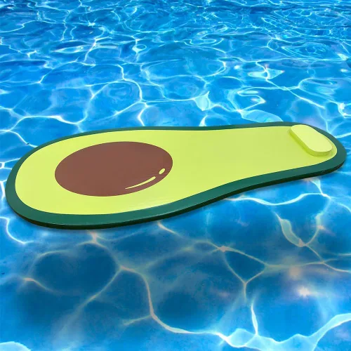 Miniatura 11 de California Sun Flotador de piscina con cojín de espuma insumergible de lujo de gran tamaño Blanco/Pino