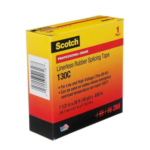 Miniatura 14 de 3M Scotch Linerless - Cinta de empalme eléctrica 130C para cables y alambres, 3,8 cm x 9,14 m, respaldo de hule, autofundente, resistencia UV