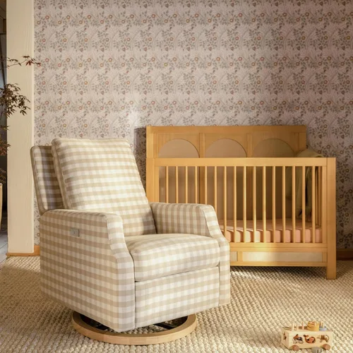 Miniatura 17 de Namesake Crewe Glider - Silla reclinable para guardería – GREENGUARD Gold & Certi-PUR certificado US – Mecedora deslizante para guardería y sala
