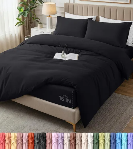 Miniatura 14 de Utopia Bedding Funda de edredón tamaño Queen – 1 funda de edredón con 2 fundas de almohada – Funda de edredón de 3 piezas con cierre de cremallera