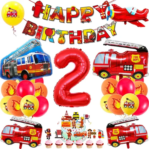 Miniatura 11 de Suministros de Cumpleaños de Construcción para Niños de 2 Años - Kit de Guirnalda de Globos para Decoraciones de Fiesta de Cuarentena