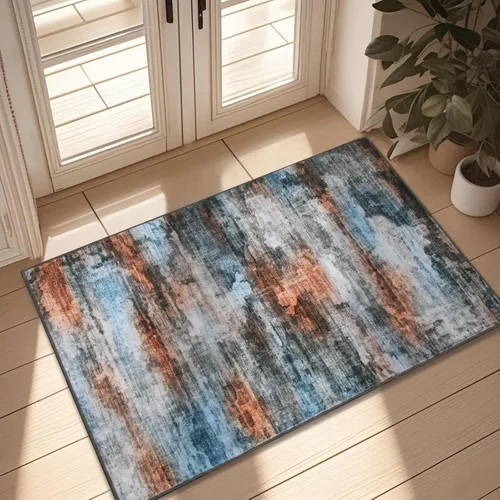 Miniatura 19 de WILLSUN Alfombras lavables de área, alfombras grandes antideslizantes de 5 x 7 pulgadas estilo bohemio para sala de estar, dormitorio, alfombra