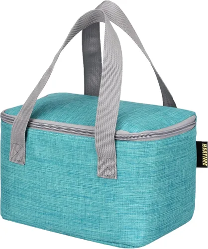 Bolsa de almuerzo de 6 latas/4L para hombres y mujeres, caja de almuerzo cuadrada, pequeña bolsa enfriadora, bolsa térmica aislada suave plegable