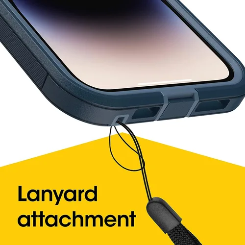 Miniatura 5 de OtterBox Defender XT - Funda sin pantalla con MagSafe para iPhone 14 PRO (solamente), embalaje no minorista, océano abierto, antimicrobiano Cristal