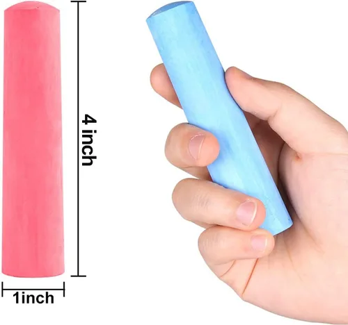 Miniatura 2 de Keebor Tiza lavable para acera, 54 piezas, 8 colores, tizas gigantes a granel, tiza no tóxica, pintura en pizarra, pizarra, parque infantil, acera