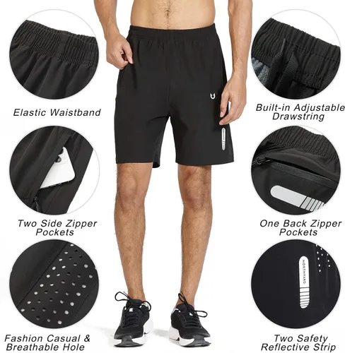 Miniatura 4 de NORTHYARD Pantalones cortos deportivos ligeros de secado rápido y de 7pulgadas para hombre para senderismo deportes gimnasio correr entrenamiento