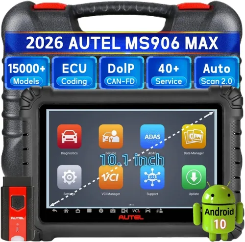 Autel Escáner MaxiSys MS906MAX, versión actualizada de Ms906Pro, herramienta de escaneo superior, herramienta de diagnóstico bidireccional,