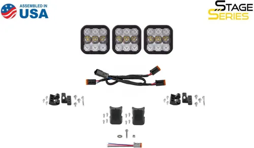 Miniatura 6 de Diode Dynamics SS5 CrossLink - Barra de luz LED de 3 cápsulas (una), combo blanco profesional