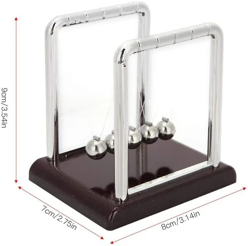 Miniatura 3 de Garosa Bolas de péndulo Newton's Laws de 3.1 x 2.8 x 3.5 in, bolas de metal balanceo de Newton para decoración de escritorio de oficina
