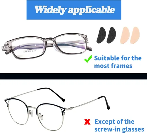 Miniatura 6 de 20 pares de almohadillas de nariz para lentes, almohadillas de espuma suave para la nariz, almohadillas adhesivas de silicona antideslizantes