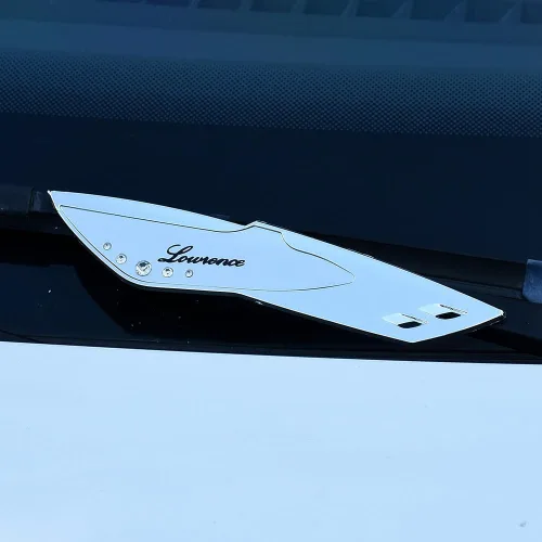 Miniatura 5 de 1 Par Soporte de Limpiaparabrisas de Coche Spoiler de Aleta de Escobilla de Limpiaparabrisas Tabletas de Presión, Todo Plateado