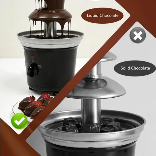 Miniatura 3 de Máquina de fuente de chocolate de 3 niveles con plato de fruta, fuente de fondue de chocolate para fiestas, entretenimiento en el hogar, diseño