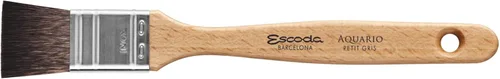 Miniatura 7 de Escoda Aquario Series 1125 - Brocha acrílica de mango corto para acuarela, pelo de ardilla natural Petit Gris, redondo, tamaño 10 redonda