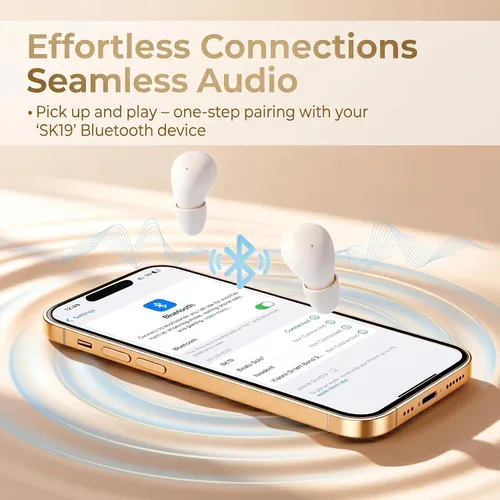 Miniatura 6 de Audífonos invisibles para dormir de lado, mini auriculares inalámbricos Bluetooth ultra pequeños, ajuste de presión cero, bloqueo de ruido