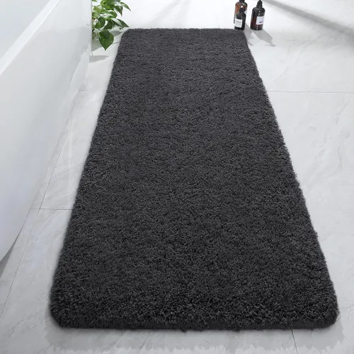 Miniatura 42 de AROGAN Tapete Largo de Baño de Lujo, 24 x 17 Pulgadas, Grueso, Suave y Absorbente, Antideslizante, Respaldo de Goma, Alfombras de Secado Rápido