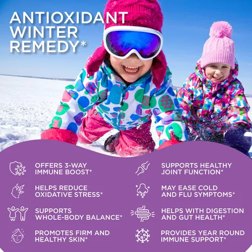 Miniatura 4 de Vitaminas para niños, gomitas de saúco para niños, suplementos de zinc para niños y vitamina C para niños, vitaminas de apoyo inmunológico
