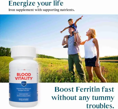 Miniatura 3 de Dr. Wholeness Blood Vitality Suplemento diario de hierro/multivitamínico Aumenta la ferritina y la energía, suplemento de hierro más eficaz