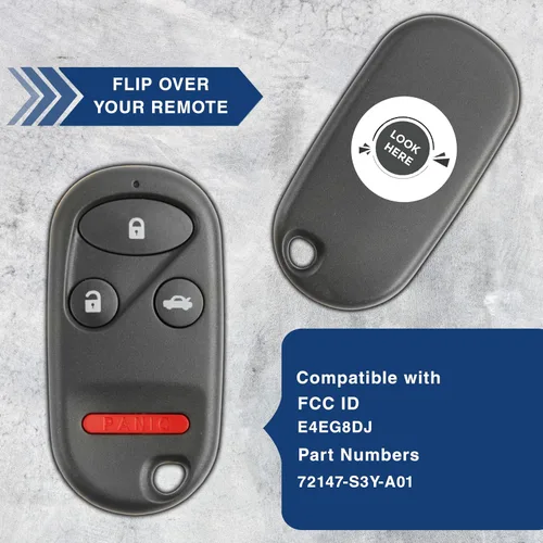 Miniatura 5 de KeylessOption Llavero de repuesto con control remoto para entrada sin llave para E4EG8DJ