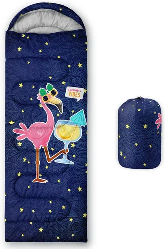 Miniatura 16 de HOSIMA Saco de dormir de mariposa para adultos y niños para campamento, saco de dormir ultraligero gótico negro para clima frío y verano.