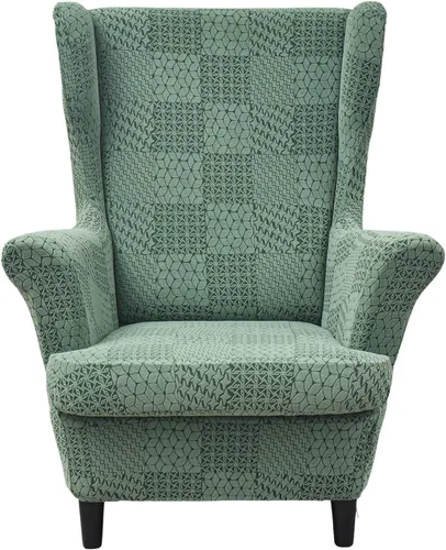 Miniatura 30 de Eco-Ancheng Funda para silla Wingback, 2 piezas, respaldo de ala, fundas de elastano para sillón con respaldo de ala, fundas para sillón con parte