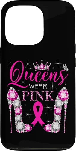 Miniatura 10 de iPhone 12 Pro Max Queens Wear Rosa Concientización del Cáncer de Mama Estuche con Cinta Rosa