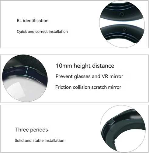 Miniatura 2 de Miopía Gafas Espaciador Anillos Marcos para Meta Quest 3 VR Auricular Lente Resistente A Los Arañazos Protector Miopía Gafas Parachoques