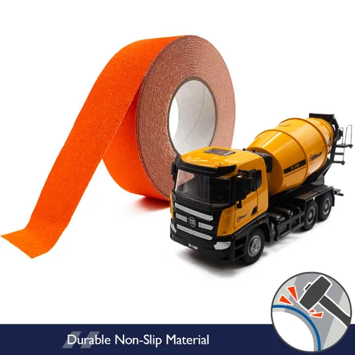 Miniatura 5 de Heskins LLC Cinta antideslizante de agarre de seguridad estándar naranja (4 "x 60 pies)