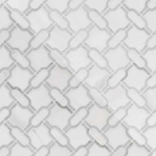 Miniatura 23 de MSI Verona Patrón Dorado 12 pulg. x 12 pulg. Azulejo de Mosaico de Mármol Montado en Malla para Pared de Baño, Piso, Salpicadero de Cocina y Verona