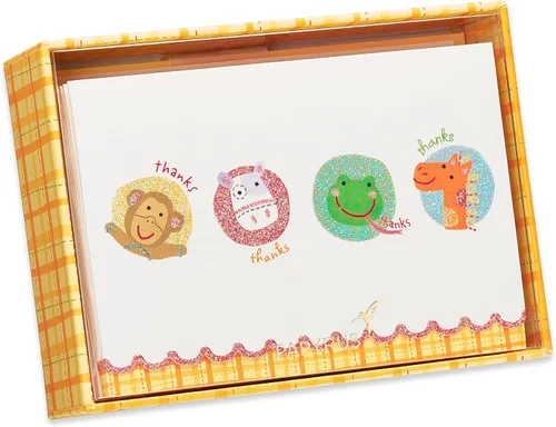 Miniatura 5 de Papyrus Tarjetas de agradecimiento para baby shower con sobres, animales (14 unidades)