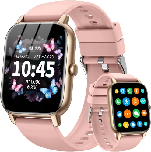 Miniatura 12 de Reloj inteligente para hombres y mujeres, pantalla HD de 1.85 pulgadas, rastreador de fitness Bluetooth, contador de pasos/monitor de sueño, más